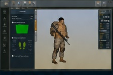 Warrior Configuration module: soldier model beside anthropometry and strength panels